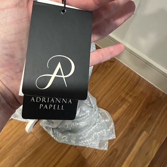 Adrianna Pappel silver gown size 12 NWT - Picture 9 of 16